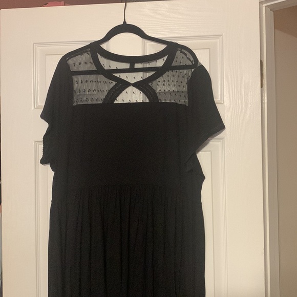 COPY - Torrid Black Midi Dress with Sheer Detail - Picture 4 of 4